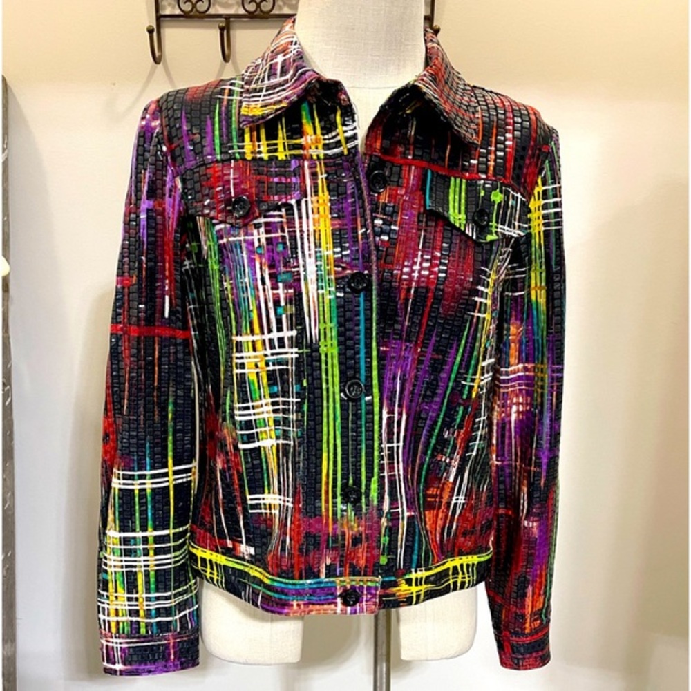 Perceptions Shimmering Size 10 Jacket Euc Multico… - image 1